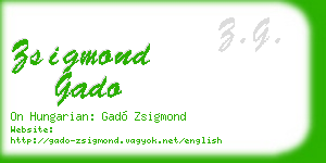 zsigmond gado business card
