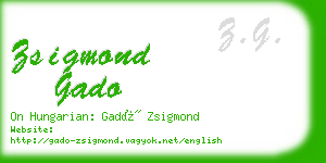 zsigmond gado business card